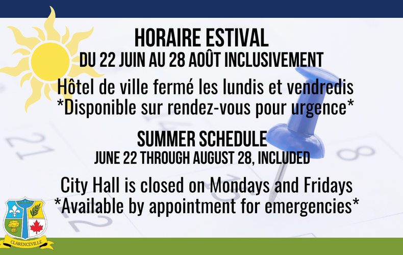 Horaire estival